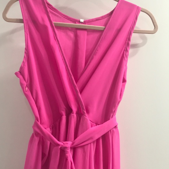 BARBIE PINK FLOWY MAXI DRESS - Picture 3 of 6